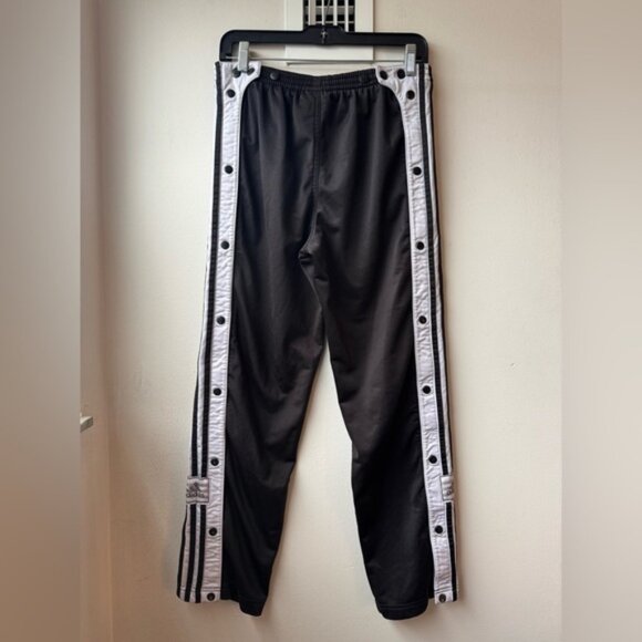Vintage Adidas ADIBREAK PANTS - Black & White Snap Tear Away Track Pants - Picture 1 of 16